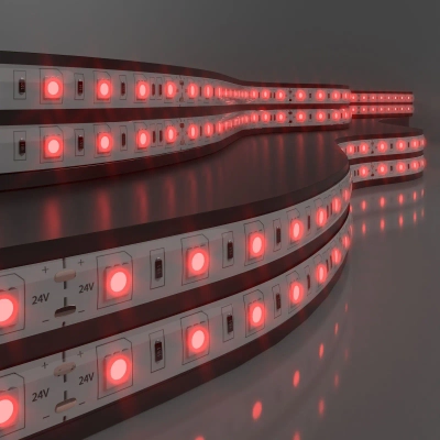 Светодиодная лента Лента светодиодная 24V 14,4W 60Led 5050 IP65 красный, 5м