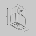 Трековый светильник Точки / Points S Exility 4000K 2Вт 24°, TR100-2-2W4K-S-W. TM Maytoni