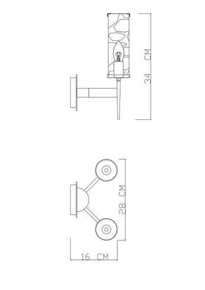Бра Divinare SHAM 4505/17 AP-2, 2хE14