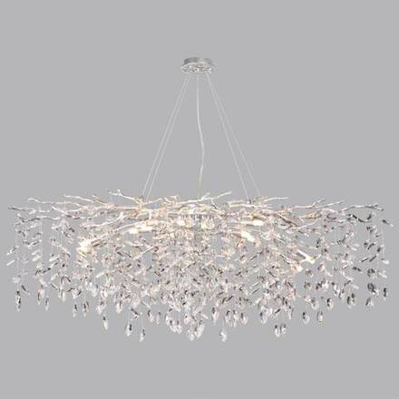 4970/14 HALL ODL24 615 матов.серебристый/алюмин./хрусталь Люстра G9 14*40W DELICA