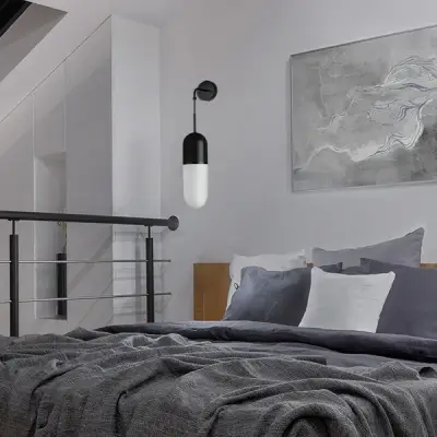 690617 Бра RAMO 1х40W E27 ЧЕРНЫЙ МАТОВЫЙ/БЕЛЫЙ Lightstar