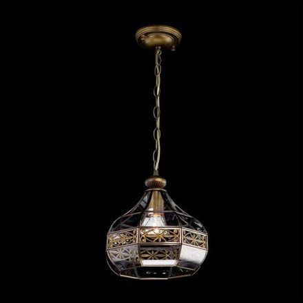Citilux Гера-2 CL444210 Подвесной светильник витражный Бронза