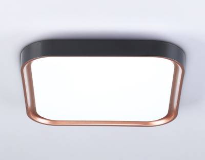 Потолочный светодиодный светильник FZ1271 BK/PGD черный/розовое золото 27W 5000K 350*350*60 (Без ПДУ)