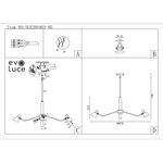 SLE205403-05 Люстра подвесная Черный, Латунь/Белый E14 5*60W