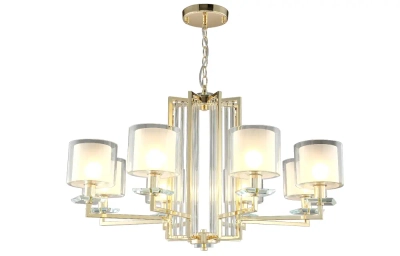 Люстра Crystal Lux NICOLAS SP-PL8 GOLD/WHITE 3401/308
