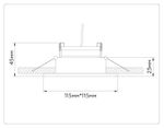 Светильник встраиваемый поворотный точечный TN51917 BK черный GX53 max 12W 115*115*23