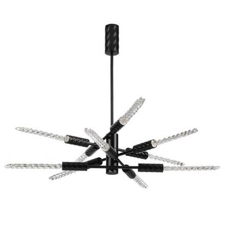 5459/28L L-VISION ODL_EX26 041 черный глянцевый/прозрачн./металл/стекло Люстра LED 28W (10*2.8W) 3000K 1260Лм KOLOS