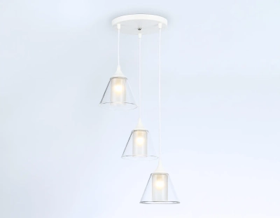 Светильник подвесной TR3553/3 WH/CL/FR белый/прозрачный/белый матовый E27/3 max 40W D340*800