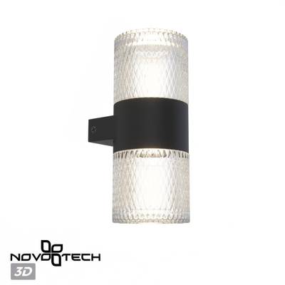 359294 STREET NT24 000 черный Светильник ландшафтный настенный IP65 LED 14W 4000K  175-265V ESTIMA