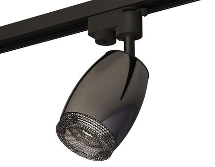 Комплект трекового однофазного светильника с композитным хрусталем XT1123005 DCH/SBK/BK черный хром/черный песок/тонированный MR16 GU5.3 (A2521, C1123, N7192)