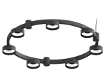Корпус светильника Techno Ring подвесной для насадок Ø85мм C9238/7 SBK черный песок D635*70.5mm GX53/7