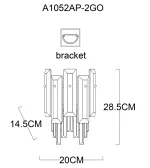 Настенный светильник Arte Lamp NICOLETTA A1052AP-2GO, 2хE14