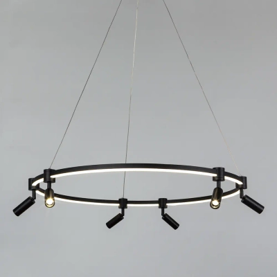 Подвесная люстра Arte Lamp RING A2186SP-1BK, 1хLED