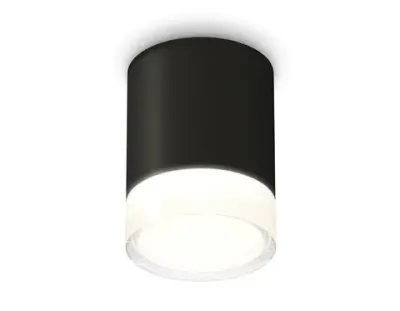 Комплект накладного светильника XS6302064 SBK/FR/CL черный песок/белый матовый/прозрачный MR16 GU5.3 (C6302, N6241)