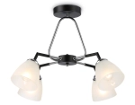 Светильник подвесной TR303293/4 BK/CH/FR черный/хром/белый матовый E27*4 max 60W D590*380