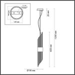 4847/2 HALL ODL21 670 золото/металл/стекло Подвес G9 2*40W FLAMBI