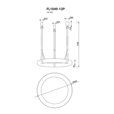 Подвесная люстра Secretum FL1049-12P, LED
