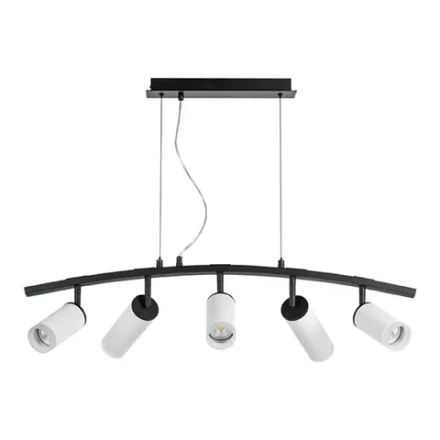 LR7353638620 Люстра RULLO 5х50W GU10 ЧЕРНЫЙ/БЕЛЫЙ (571735+214436-3+214486-2+202430-5)