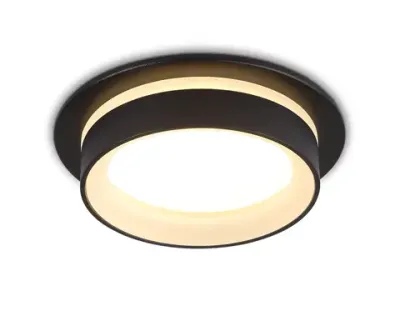 Светильник встраиваемый TN6708 BK черный IP44 GX53 max 15W D105*45