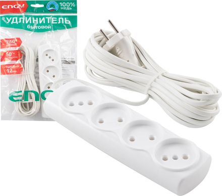Удлинитель ENGY "Эконом" 7м/4роз. (ШВВП 2х0,75)