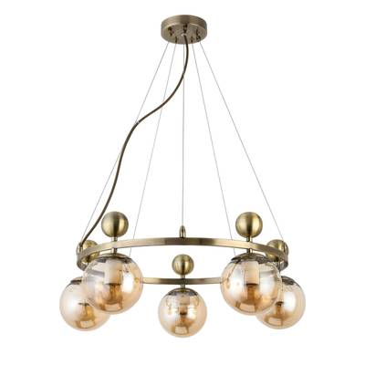 SLE106303-05 Люстра подвесная Бронзовый/Прозрачный, Янтарный E27 5*60W