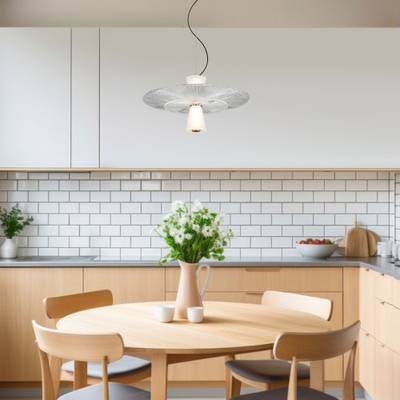 Подвесной светильник с акриловым и стекляными плафонами 40029/1 LED/ белый