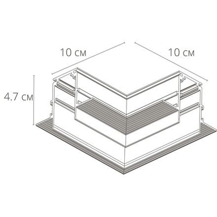 Коннектор угловой для магнитного шинопровода Arte Lamp LINEA-ACCESSORIES A480733