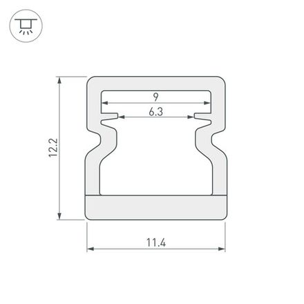 Профиль WPH-LINE-1212-2000 OPAL (Arlight, Пластик)