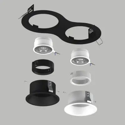 D6270607WBMOD Светильник DOMINO ROUND  под LED модуль/лампу МR16 (214627+214606+214607+214006+214007)