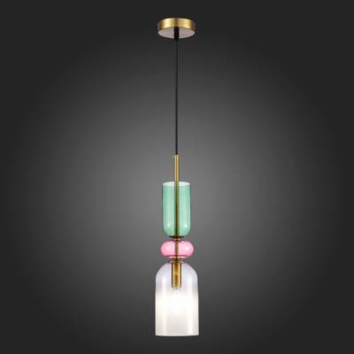 SL2000.203.01 Подвес ST-Luce Золотистый/Дымчатый E14 1*40W