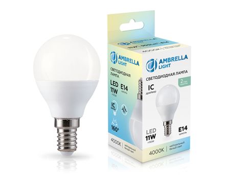 Лампа светодиодная 451114 LED P45 11W IC E14 4000K 175-265V