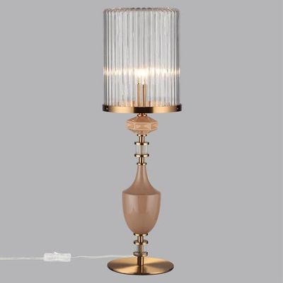 5414/1TA MODERN ODL_EX26 античная бронза/терракот/бежевый/металл/керамика Настольная лампа E14 1*40W TERRA