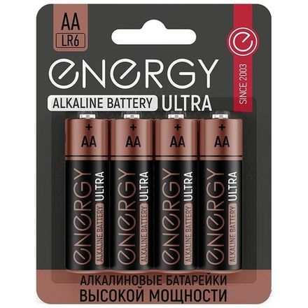 Батарейка алкалиновая Energy Ultra LR6/4B (АА)