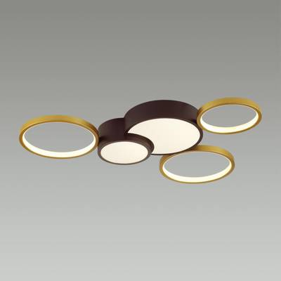 5255/80CL LEDIO LN23 черный, матовое золото Люстра потолочная диммир. с ДУ LED 80W 5280Лм 220V NORBERT