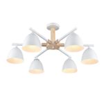 8095/6C MODERNI LN25 268 белый/белый металл, дерево/металл Люстра потолочная Е27 6*60W 220V COLANGE