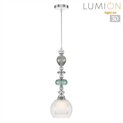 8294/1A MODERNI хром/белый/прозрачный, металл/стекло/хрусталь Подвес E27 1*60W 220V GANNA