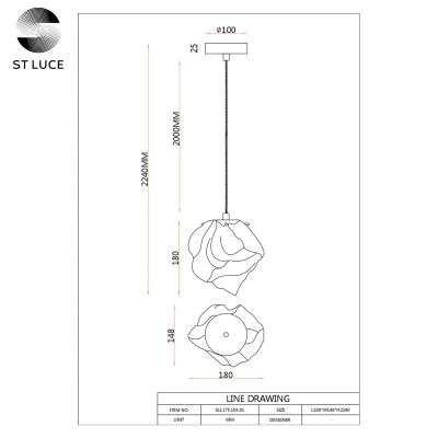 SL1175.103.01 Подвес ST-Luce хром/прозрачный E14 1*40W