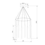 Светодиодный подвесной светильник в цвете латунь 301101 LED латунь, LED