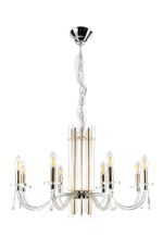 Люстра Crystal Lux AURELIO SP8 GOLD+CHROME/TRANSPARENT 0210/308
