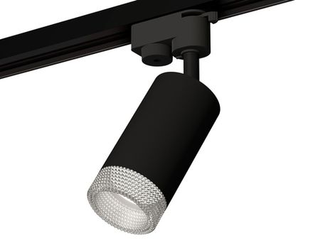 Комплект трекового светильника XT6323080 SBK/CL черный песок/прозрачный MR16 GU5.3 (A2521, C6323, N6150)