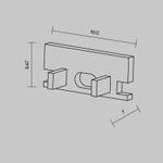 Комплект заглушек (для профиля ALM-1908-S-2M) 2 шт., 642009. TM Maytoni