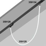 359134 KONST NT23 089 черный Адаптер/держатель для однофазного двухжильного трека без токопровода для арт. 359128-359133 IP20 RAMO
