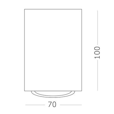 ST108.507.01 Светильник потолочный Мат. белый GU10 1*50W  D70xH100 220V Без ламп