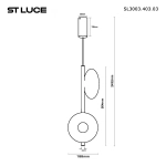 SL3003.403.03 Светильник подвесной ST-Luce Черный/Оранжевый, Черный LED 3*2W 3000K