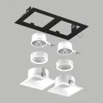 D5270606WMOD Светильник DOMINO QUADRO под LED модуль/лампу МR16 (214527+214506+214506+214006+214006)