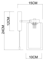 Бра Arte Lamp LEO A7027AP-1BK, 1хE14