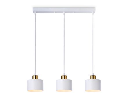 Подвесной светильник в стиле лофт TR8117/3 WH/BS белый/латунь E27*3 max 40W 580*120*970