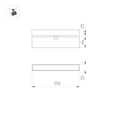 Светильник MAG-FLAT-FOLD-25-S200-6W Warm3000 (WH, 100 deg, 24V) (Arlight, IP20 Металл, 5 лет)