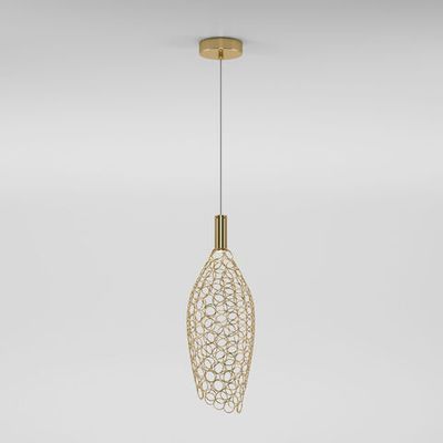 Подвесной светодиодный светильник с металлическим плафоном 90380/1 золото