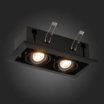 ST250.448.02 Св-к встр. Черный GU10 2*50W  L245xW126xH70 220V Без ламп